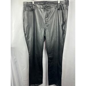 Women’s Faux Leather NYDJ Black Pants Size 16W